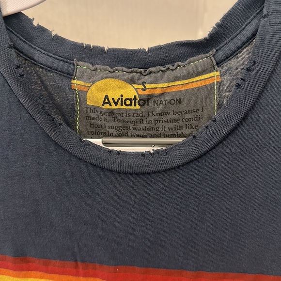 Aviator Nation Tee shirt with Rainbow 🌈 print - Picture 2 of 6